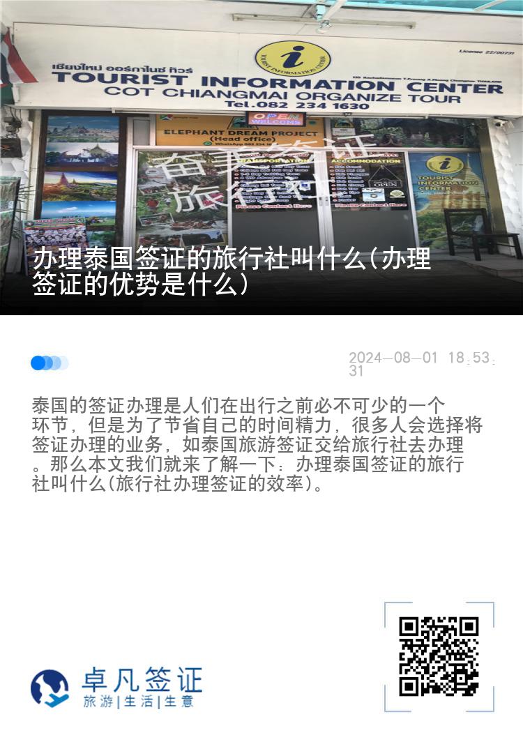 办理泰国签证的旅行社叫什么(办理签证的优势是什么)